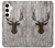 S2505 Reindeer Head Old Wood Texture Graphic Case For Samsung Galaxy S24 Plus