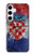 S3313 Croatia Flag Vintage Football Graphic Case For Samsung Galaxy S24 Plus