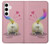 S3923 Cat Bottom Rainbow Tail Case For Samsung Galaxy S24 Plus