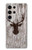 S2505 Reindeer Head Old Wood Texture Graphic Case For Samsung Galaxy S24 Ultra