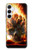 S0863 Hell Fire Skull Case For Samsung Galaxy A55 5G