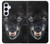 S2823 Black Wolf Blue Eyes Face Case For Samsung Galaxy A55 5G