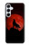 S2955 Wolf Howling Red Moon Case For Samsung Galaxy A55 5G