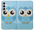 S3029 Cute Blue Owl Case For Samsung Galaxy A55 5G