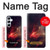 S3897 Red Nebula Space Case For Samsung Galaxy A55 5G