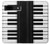 S3078 Black and White Piano Keyboard Case For Google Pixel 8a