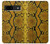 S3365 Yellow Python Skin Graphic Print Case For Google Pixel 8a