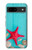 S3428 Aqua Wood Starfish Shell Case For Google Pixel 8a