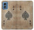S2928 Vintage Spades Ace Card Case For Motorola Moto G Play 4G (2024)