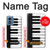 S3078 Black and White Piano Keyboard Case For Motorola Moto G Play 4G (2024)