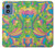 S3273 Flower Line Art Pattern Case For Motorola Moto G Play 4G (2024)