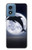 S3510 Dolphin Moon Night Case For Motorola Moto G Play 4G (2024)