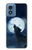 S3693 Grim White Wolf Full Moon Case For Motorola Moto G Play 4G (2024)