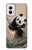 S2210 Panda Fluffy Art Painting Case For Motorola Moto G Power 5G (2024)