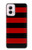 S2638 Black and Red Striped Case For Motorola Moto G Power 5G (2024)