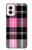 S3091 Pink Plaid Pattern Case For Motorola Moto G Power 5G (2024)
