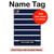 S2767 Navy White Striped Hard Case For iPad Pro 11 (2024,2025)