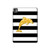 S2882 Black and White Striped Gold Dolphin Hard Case For iPad Pro 11 (2024,2025)