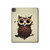 S0360 Coffee Owl Hard Case For iPad Pro 13 (2024,2025)