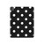 S2299 Black Polka Dots Hard Case For iPad Pro 13 (2024,2025), Air 13 2026