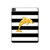 S2882 Black and White Striped Gold Dolphin Hard Case For iPad Pro 13 (2024,2025)