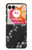 S2544 Japanese Kimono Style Black Flower Pattern Case For Motorola razr+ 2024, Motorola Razr 50 Ultra