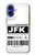 S3664 Airline Travel Luggage Label Case For iPhone 16