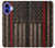 S3804 Fire Fighter Metal Red Line Flag Graphic Case For iPhone 16