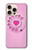 S2847 Pink Retro Rotary Phone Case For iPhone 16 pro