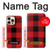 S2931 Red Buffalo Check Pattern Case For iPhone 16 pro