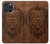 S2529 Leo Zodiac Tattoo Brown Graphic Print Case For iPhone 16 pro max