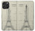S3474 Eiffel Architectural Drawing Case For iPhone 16 pro max