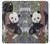 S3793 Cute Baby Panda Snow Painting Case For iPhone 16 pro max