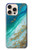 S3920 Abstract Ocean Blue Color Mixed Emerald Case For iPhone 16 pro max