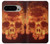 S3881 Fire Skull Case For Google Pixel 9 Pro