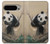 S2210 Panda Fluffy Art Painting Case For Google Pixel 9 Pro XL