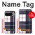 S3452 Plaid Fabric Pattern Case For Google Pixel 9 Pro XL