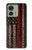 S3804 Fire Fighter Metal Red Line Flag Graphic Case For Motorola Edge (2023), Edge 40