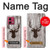 S2505 Reindeer Head Old Wood Texture Graphic Case For Motorola Moto G84