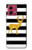 S2794 Black and White Striped Deer Gold Sparkles Case For Motorola Moto G84