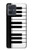 S3078 Black and White Piano Keyboard Case For Motorola Moto G54
