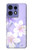S2361 Purple White Flowers Case For Motorola Edge 50 Pro
