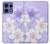 S2361 Purple White Flowers Case For Motorola Edge 50 Pro