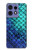 S3047 Green Mermaid Fish Scale Case For Motorola Edge 50 Pro