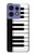 S3078 Black and White Piano Keyboard Case For Motorola Edge 50 Pro