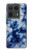 S3439 Fabric Indigo Tie Dye Case For Motorola Edge 50 Ultra