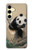 S2210 Panda Fluffy Art Painting Case For Samsung Galaxy S24 FE