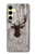 S2505 Reindeer Head Old Wood Texture Graphic Case For Samsung Galaxy S24 FE