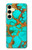S2688 Aqua Copper Turquoise Gemstone Graphic Case For Samsung Galaxy S24 FE