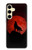 S2955 Wolf Howling Red Moon Case For Samsung Galaxy S24 FE